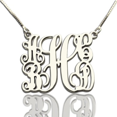 Customised 5 Initials Family Monogram Necklace Silver - The Handmade ™