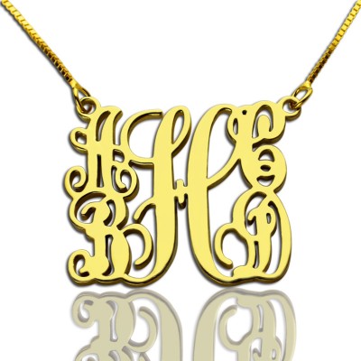 Gold Family Monogram Necklace With 5 Initials - The Handmade ™