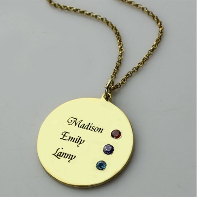 Disc Necklace Engraved Names For Mom - The Handmade ™