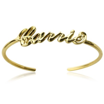 Gold Name Bangle Bracelet - The Handmade ™
