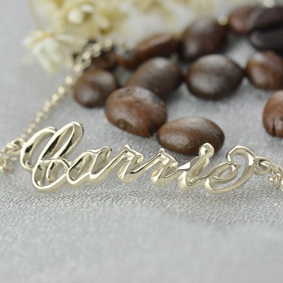 Silver Women's Name Bracelet Carrie Style - The Handmade ™