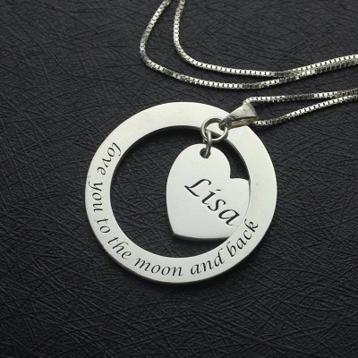 Promise Necklace with Name Phrase Silver - The Handmade ™