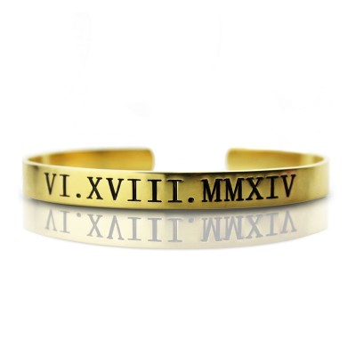 Roman Numeral Bracelet Gold - The Handmade ™
