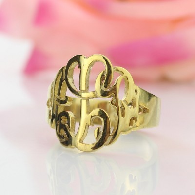 Personalised Hand Drawing Monogrammed Ring Gifts - The Handmade ™