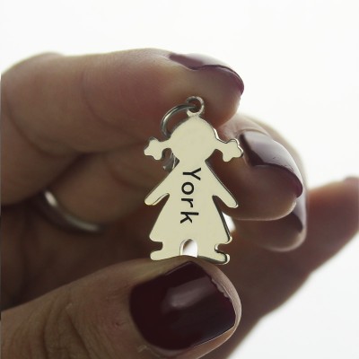 Baby Girl Pendant Necklace With Name Silver - The Handmade ™