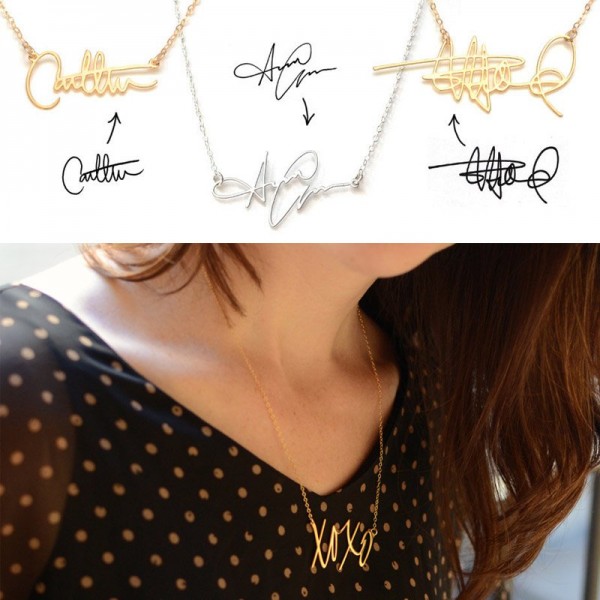 Necklace with Your Own Signature - The Handmade ™