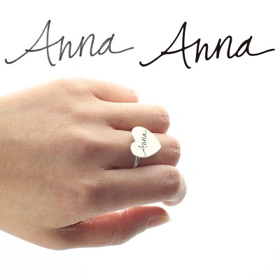 Personalised Signature Ring Handwriting Silver - The Handmade ™