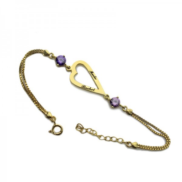 Open Heart Love Necklace Bracelet Engraved Name - The Handmade ™