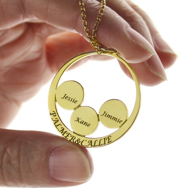 Mothers Family Name Pendant In Gold - The Handmade ™
