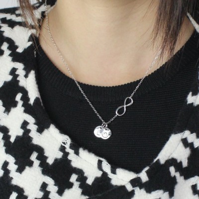 Infinity Initial Necklace,Sister Necklace,Friend Necklace - The Handmade ™