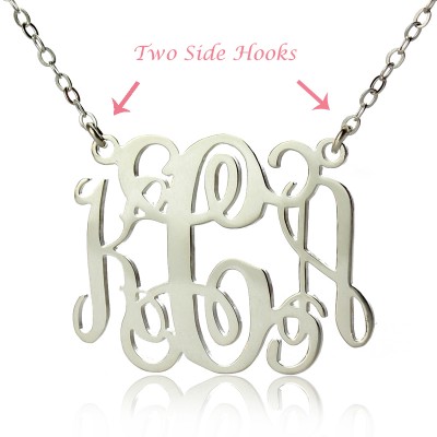Alexis Bellino Style Monogram Necklace White Gold - The Handmade ™