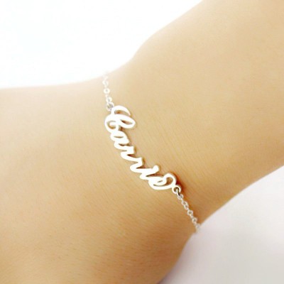 Silver Carrie Name Bracelet - The Handmade ™