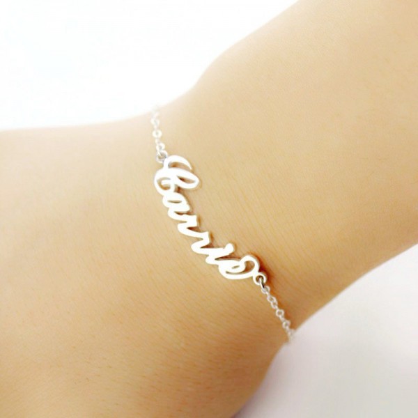 Silver Carrie Name Bracelet - The Handmade ™