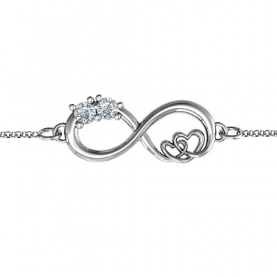 Silver Double the Love Infinity Bracelet - The Handmade ™