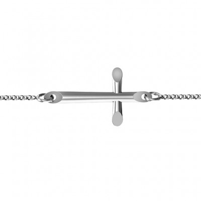 Silver Modern Cross Bracelet - The Handmade ™