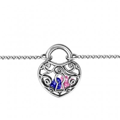 Silver True Love's Lock Caged Bracelet - The Handmade ™