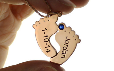 Tiny Toes, Big Memories: Your Rose Gold Baby Feet Necklace
