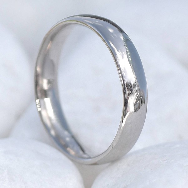 Gold Wedding Ring, 4mm Comfort Fit - The Handmade ™
