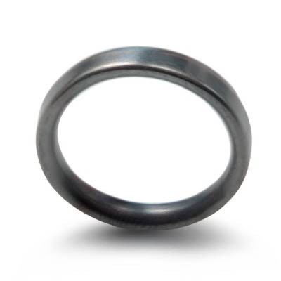 3mm Brushed Matte Flat Court Silver Wedding Ring - The Handmade ™