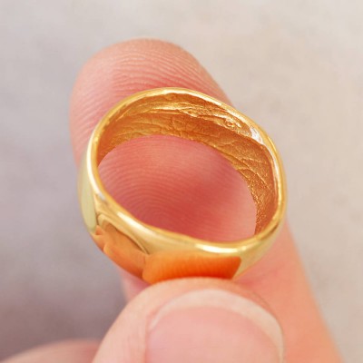 Yellow Gold Bespoke Fingerprint Ring - The Handmade ™