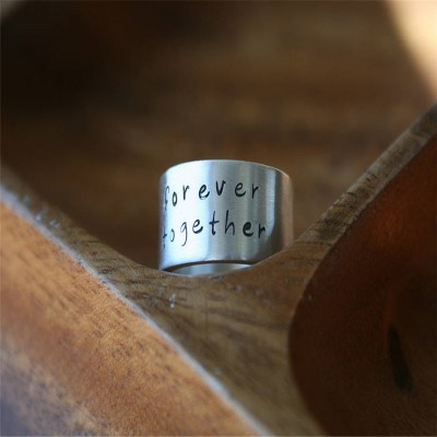 Personalised Between Us Mens Silver Ring - The Handmade ™