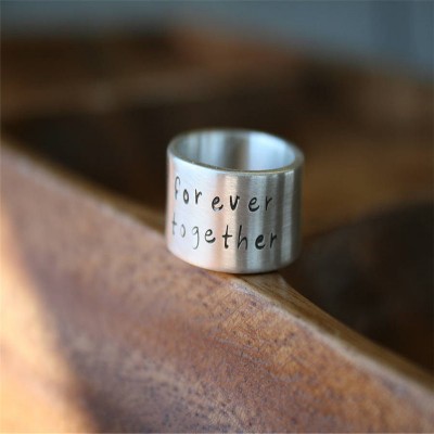 Personalised Between Us Mens Silver Ring - The Handmade ™