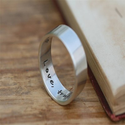 Pure And Simple Personalised Mens Ring - The Handmade ™