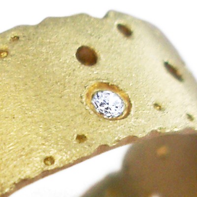Diamond And Yellow Gold Ring - The Handmade ™