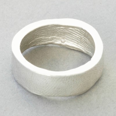 Silver Bespoke Fingerprint Ring - The Handmade ™