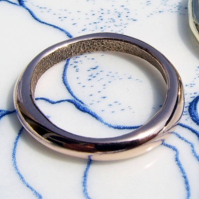 Rose Gold Bespoke Fingerprint Wedding Ring - The Handmade ™