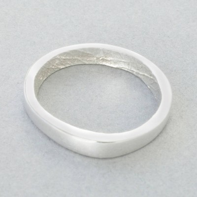 White Gold Bespoke Fingerprint Ring - The Handmade ™