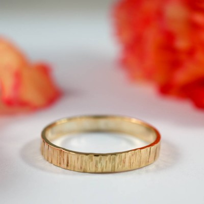 Bark Effect Rings In Yellow Gold - The Handmade ™