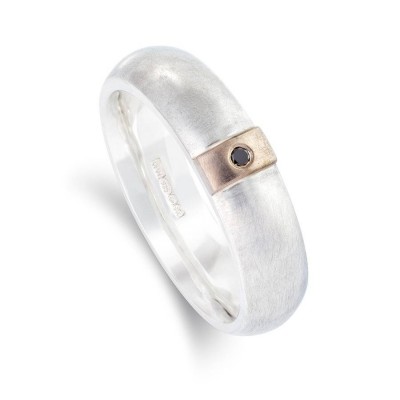 Black Diamond Linear Ring - The Handmade ™