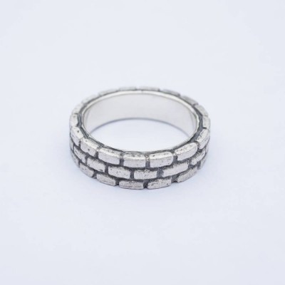 Brick Silver Ring - The Handmade ™