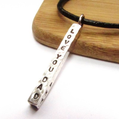 Chunky Silver Bar Necklace - The Handmade ™