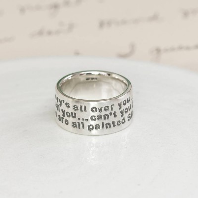 Personalised Silver Message Ring - The Handmade ™