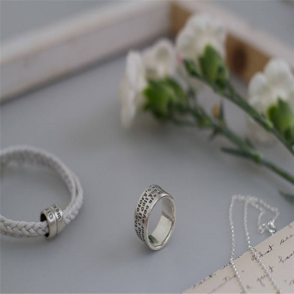 Personalised Silver Message Ring - The Handmade ™