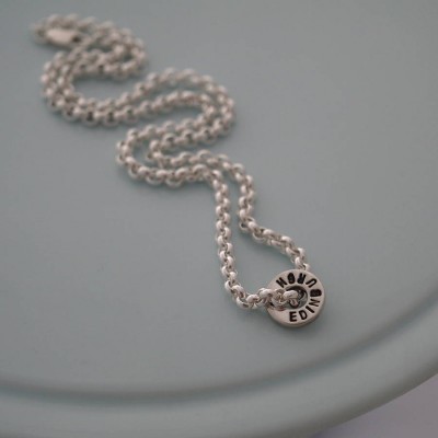 Chunky Silver Washer Necklace - The Handmade ™