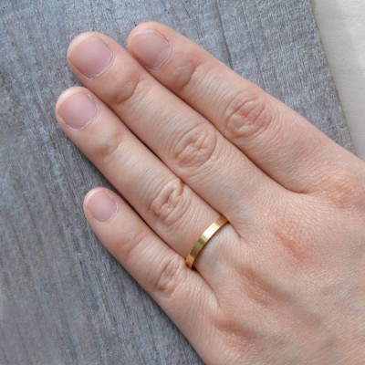 2mm Flat Wedding Band Wedding Ring Stackable - The Handmade ™