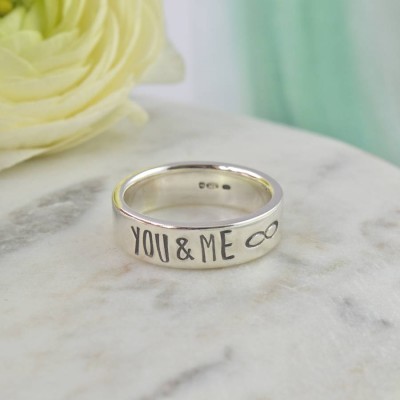 Couples Personalised Silver Band - The Handmade ™