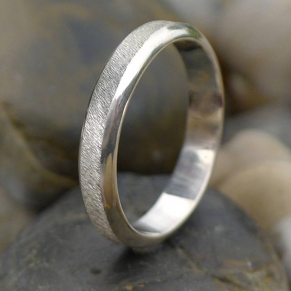 Diamond Cut Textured Silver Ring - The Handmade ™