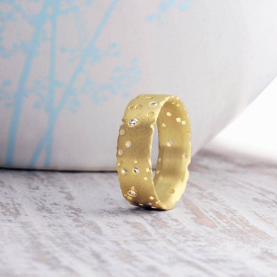 Diamond And Yellow Gold Ring - The Handmade ™