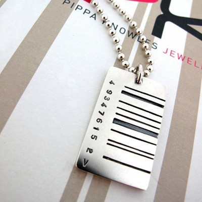 Wide Barcode Tag Pendant - The Handmade ™