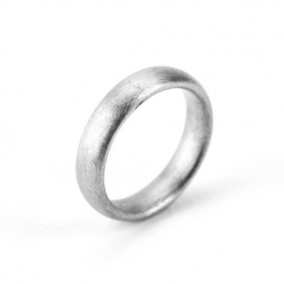 Gents Soft Pebble Wedding Ring Gold - The Handmade ™