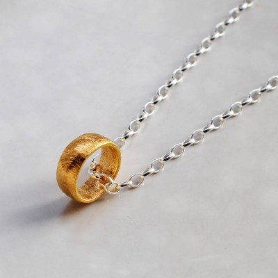 Gold Meteorite Ring Necklace - The Handmade ™