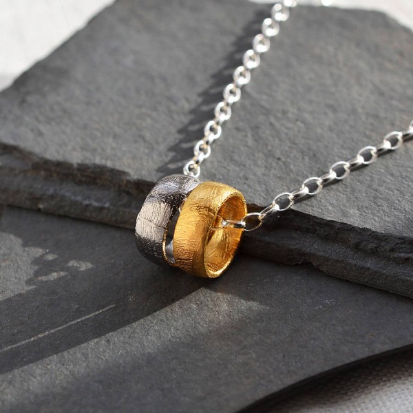 Gold Meteorite Ring Necklace - The Handmade ™
