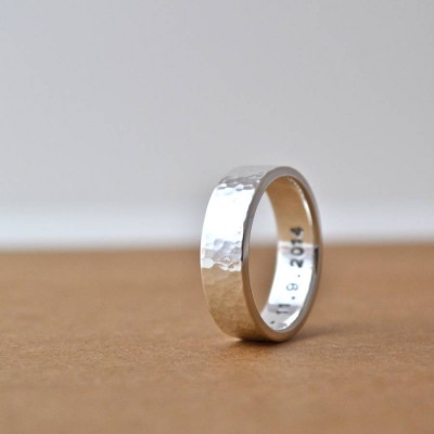 Hammered Silver Hidden Message Ring - The Handmade ™