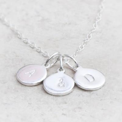 Hand Stamped Silver Charm Necklace - The Handmade ™