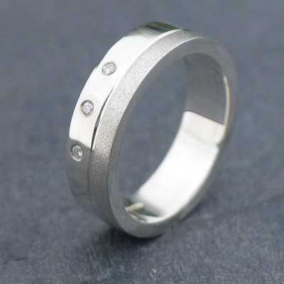 Gold Mens Chunky Diamond Ring - The Handmade ™