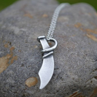 Silver Pirate Cutlass Necklace - The Handmade ™